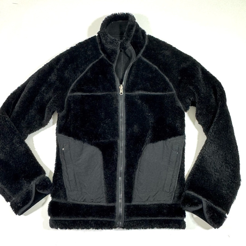 Patagonia Synchilla Reversible Fleece Size Small Black Womens Damaged